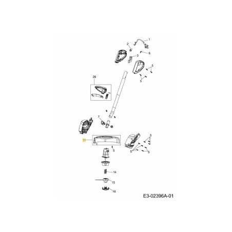 BOUCLIER AVEC LAME 631-05223 ORIGINAL MTD | Newgardenstore.eu
