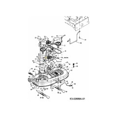 Stange:Halter Riemen:42" Umlenkrolle 747-04530 Original MTD
