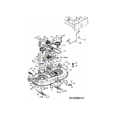 VARILLA: RETENEDOR CORREA: POLEA TENSORA DE 42" 747-04530 ORIGINAL MTD | Newgardenstore.eu