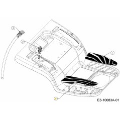 PARAFANGO DESTRO 631-05525 ORIGINALE MTD