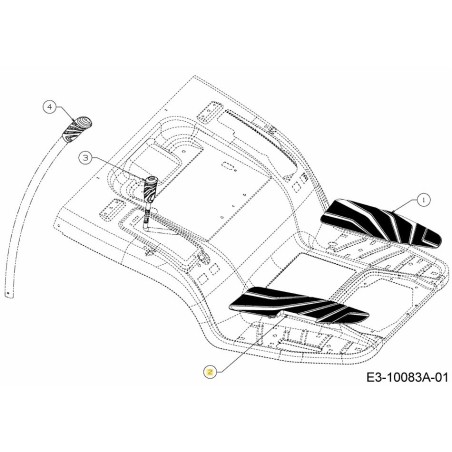 ALMOHADILLA GUARDABARROS DERECHO 631-05525 ORIGINAL MTD | Newgardenstore.eu