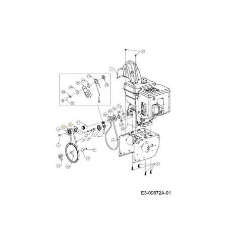 Riemenscheibe innen/außen 4" Durchmesser 756-05020A Original MTD | Newgardenstore.eu