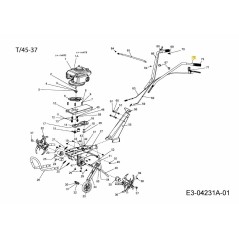 TUBO DE COLUMNA IZQUIERDO 092.65.064 ORIGINAL MTD | Newgardenstore.eu
