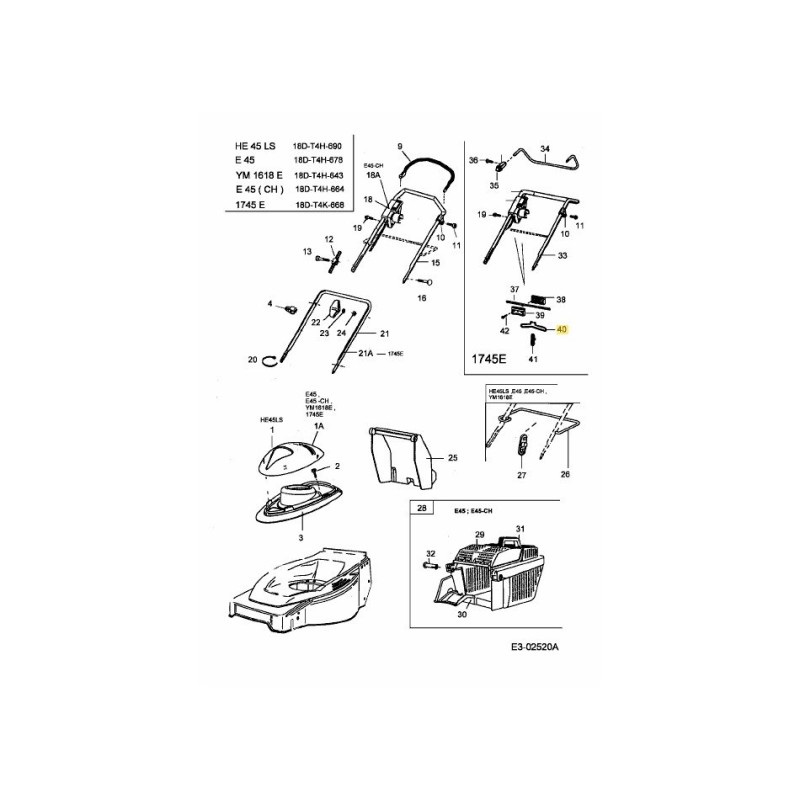ASTA RET CAVO ELEC 747-2045 ORIGINALE MTD