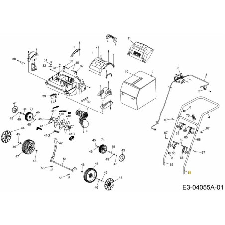 TUBO DE COLUMNA IZQUIERDO 749-05172 ORIGINAL MTD | Newgardenstore.eu
