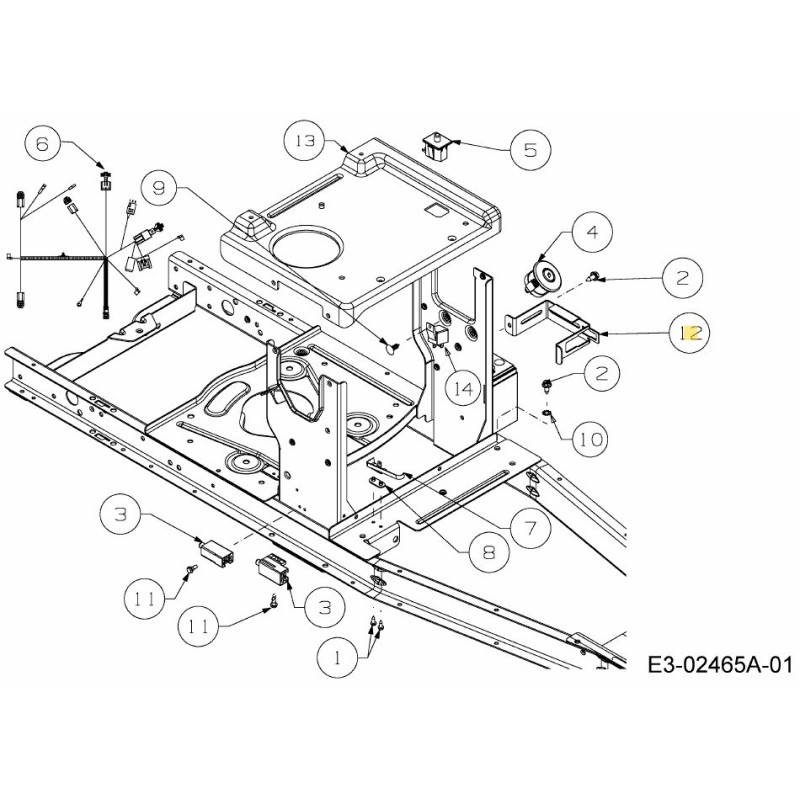 BANDEJA DE BATERÍA DE ALMACENAMIENTO DE VARILLA 783-08015A-S ORIGINAL MTD