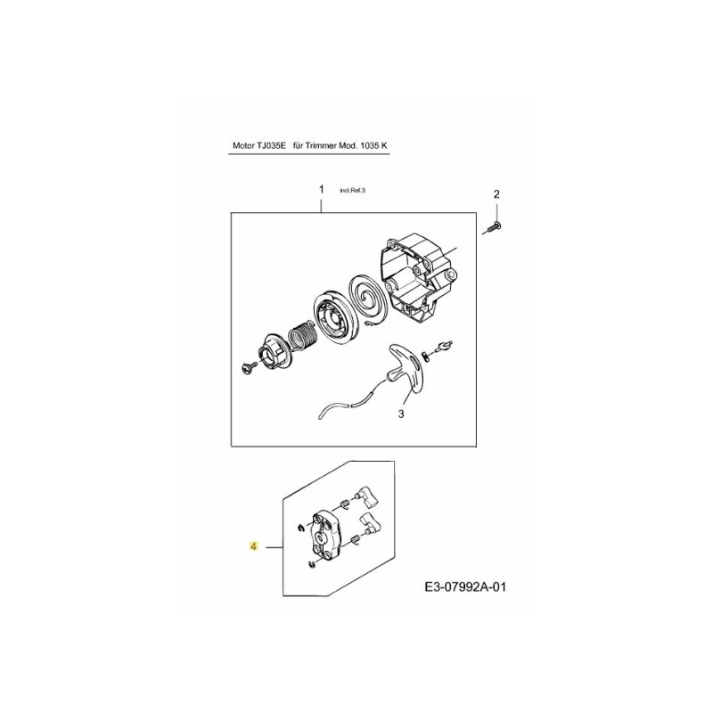 AVVIAMENTO A PULEGGIA KM-017169 ORIGINALE MTD