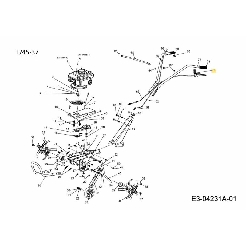 MANIGLIA FRIZIONE SACCON 092.65.063 ORIGINALE MTD
