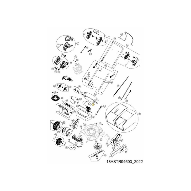 FASTENING SET AXLE 092.69.005 ORIGINAL MTD
