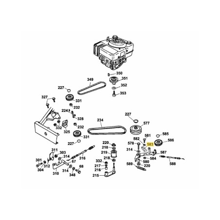 BRAKE 6110302 ORIGINAL MTD | Newgardenstore.eu