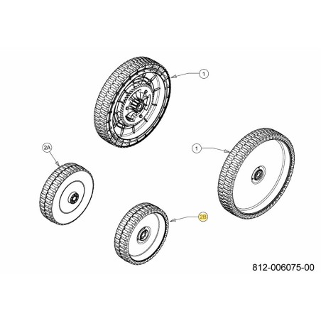 WHEEL CPL. 200MM IDLE 634-05046 ORIGINAL MTD | Newgardenstore.eu