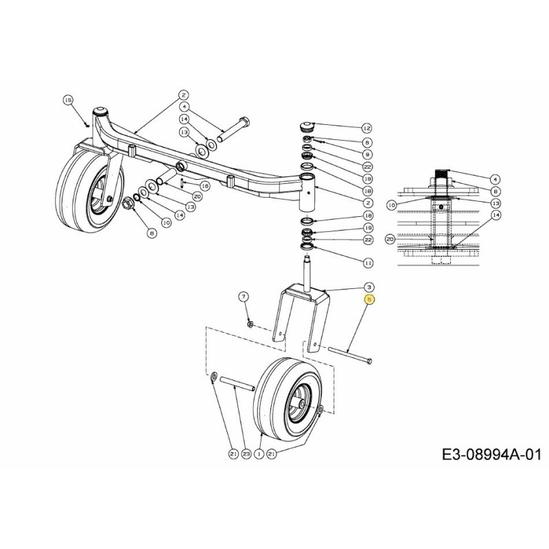Vis à tête hexagonale 710-05394A d'origine MTD