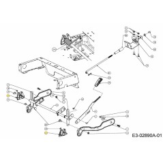 SOLLEVATORE A STAFFA 731-08782 ORIGINALE MTD