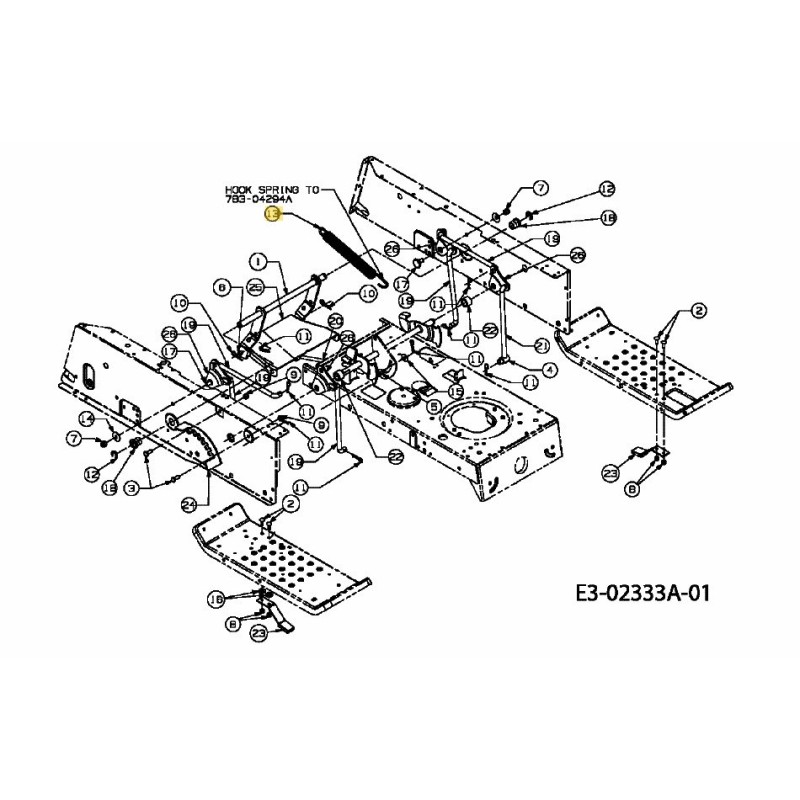 RESSORT DE TENSION DE FREIN 732-04050D ORIGINAL MTD