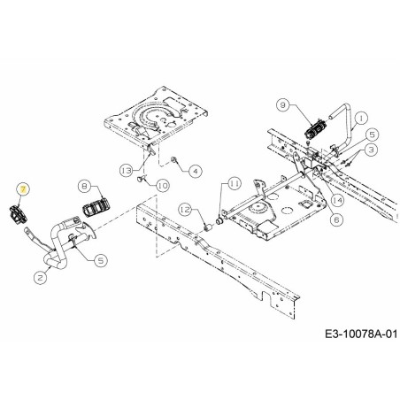 ALMOHADILLA: PEDAL: REVERSA 735-05028 ORIGINAL MTD | Newgardenstore.eu