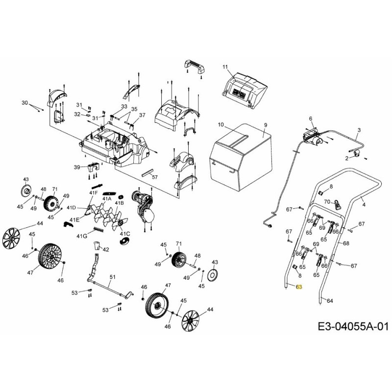 COLUMN TUBE RIGHT 749-05173 ORIGINAL MTD