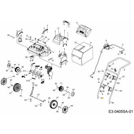 TUBO DE COLUMNA DERECHO 749-05173 ORIGINAL MTD | Newgardenstore.eu