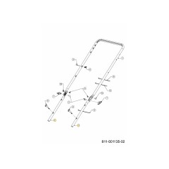 TUBE HANDLE LOWER 749-07298637 ORIGINAL MTD | Newgardenstore.eu