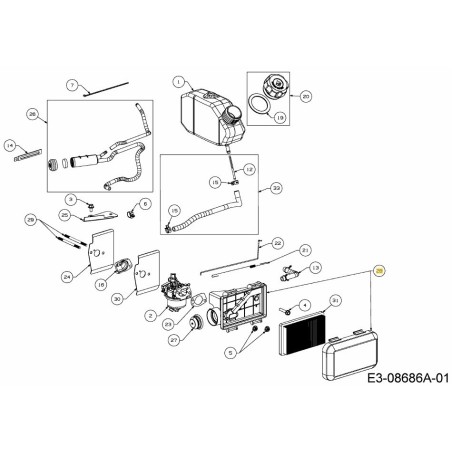 ALLOGGIAMENTO DEL FILTRO DELL'ARIA 751-14825 ORIGINALE MTD | Newgardenstore.eu