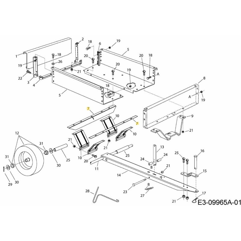 SOPORTE CAMA AF-27980 ORIGINAL MTD