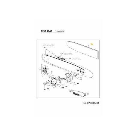 BARRE DE PROTECTION SG-2043930 ORIGINALE MTD | Newgardenstore.eu