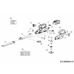 PARTE INFERIORE DEL TUBO 731-10895 ORIGINALE MTD | Newgardenstore.eu
