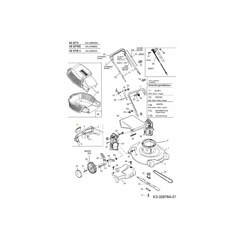 TAPÓN DE MULCHING TRASERO 731-2386 ORIGINAL MTD