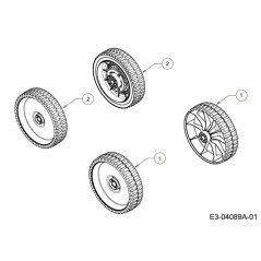 WHEEL 200MM X 49MM : IDLE 734-05020 ORIGINAL MTD | Newgardenstore.eu