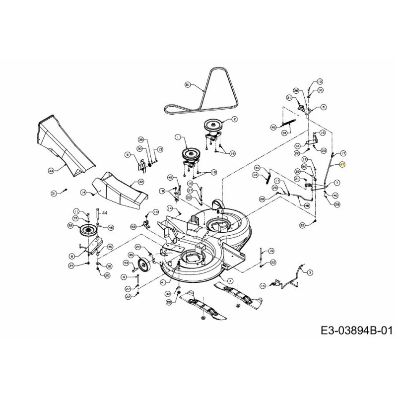 Stange:Bremse:Deck 747-04775 Original MTD