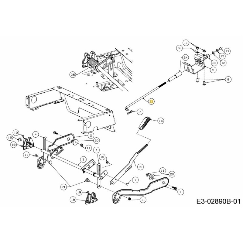 ROD-FRONT LIFT 747-05552C ORIGINAL MTD