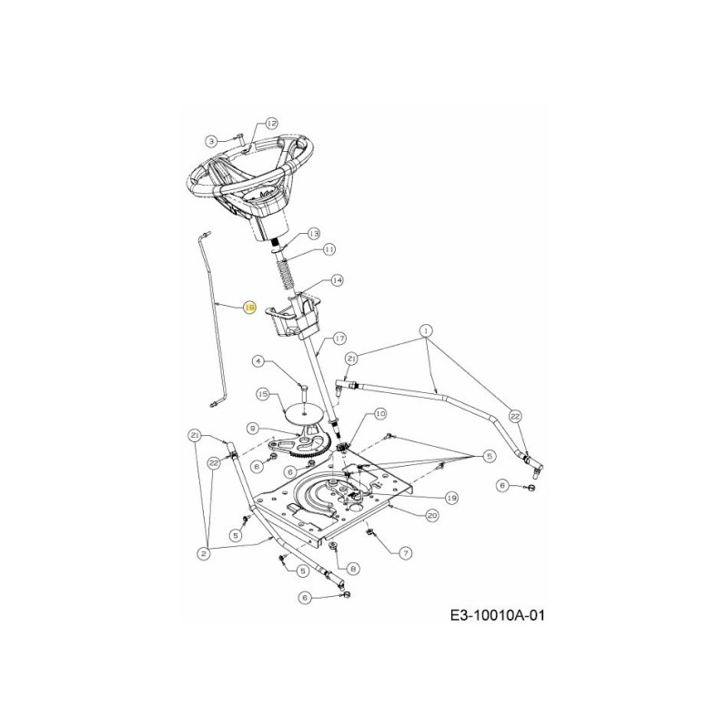 TIGE : CONTRÔLE : CRUS/FREIN 747-06192A MONTÉ D'ORIGINE