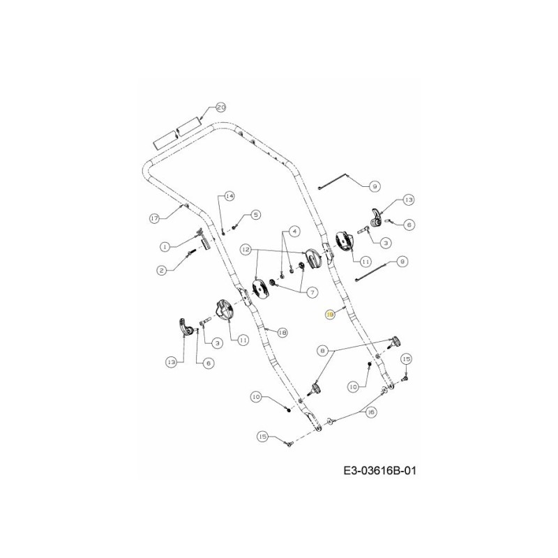 TUBO COLONNA SINISTRO 749-05104A-S ORIGINALE MTD