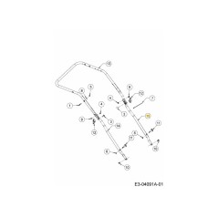 TUBO DE COLUMNA IZQUIERDO 749-05159637 ORIGINAL MTD | Newgardenstore.eu