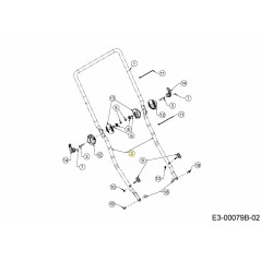 DOWN HANDLEBAR 749-07297637 ORIGINAL MTD