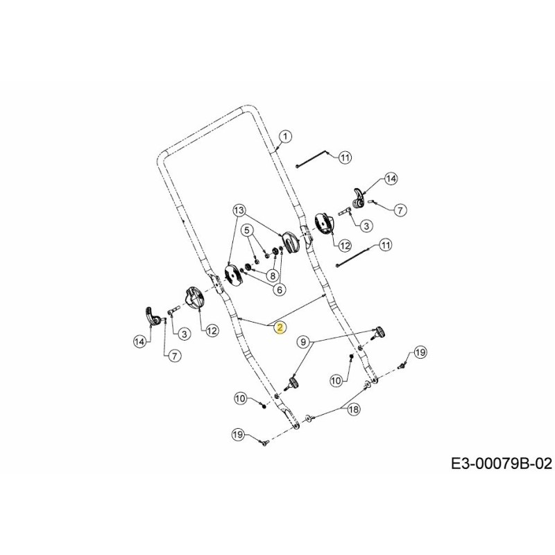 MANUBRIO BASSO 749-07297637 ORIGINALE MTD MANUBRIO BASSO 749-07297637 ORIGINALE MTD