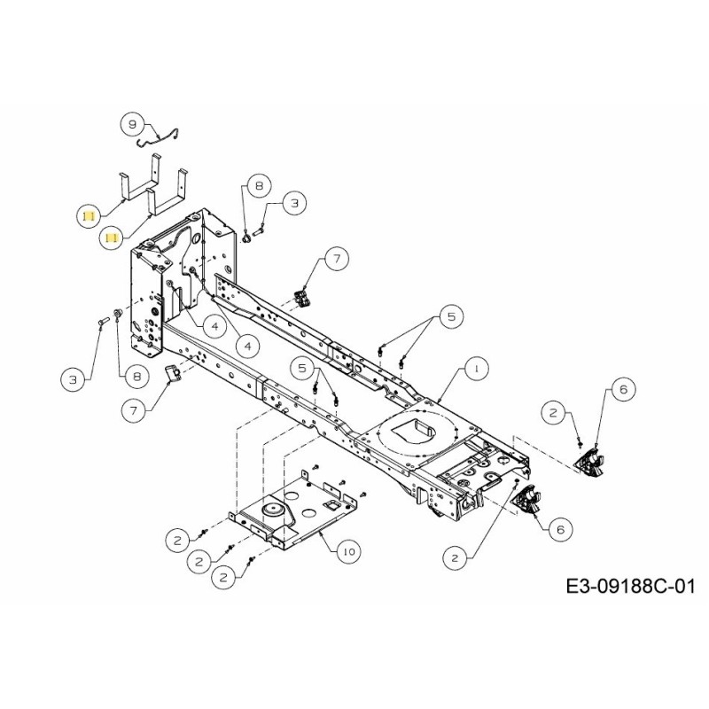 ROD ASM BATTERY TRAY 783-08567637 ORIGINAL MTD