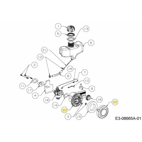 AIR CLEANER ASSY. 651-05226 ORIGINAL MTD | Newgardenstore.eu