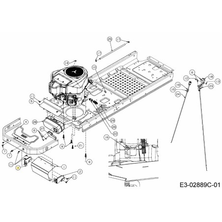 TUBO DE ENGANCHE, IZQUIERDO 703-08695A-S ORIGINAL MTD | Newgardenstore.eu