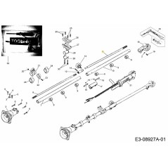 Arbre de transmission inférieur 092.63.481 d'origine MTD