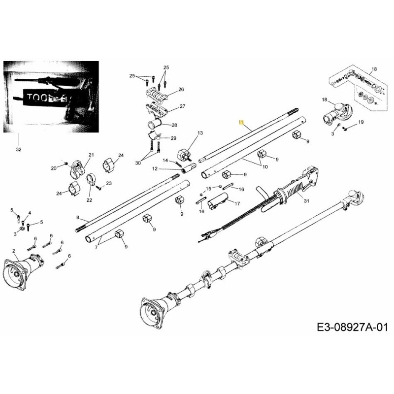 LOWER DRIVE SHAFT 092.63.481 ORIGINAL MTD LOWER DRIVE SHAFT 092.63.481 ORIGINAL MTD