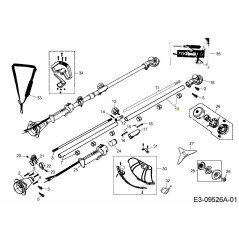 ALLOGGIAMENTO DELL'ALBERO DI TRASMISSIONE INFERIORE 092.63.744 ORIGINALE MTD | Newgardenstore.eu