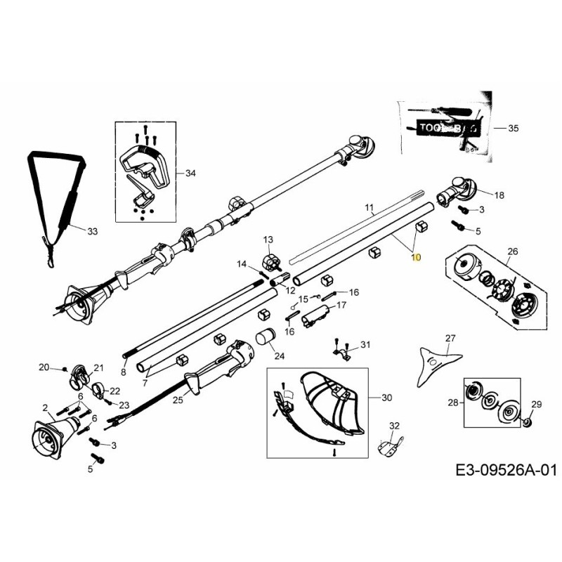 LOWER DRIVE SHAFT HOUSING 092.63.744 ORIGINAL MTD