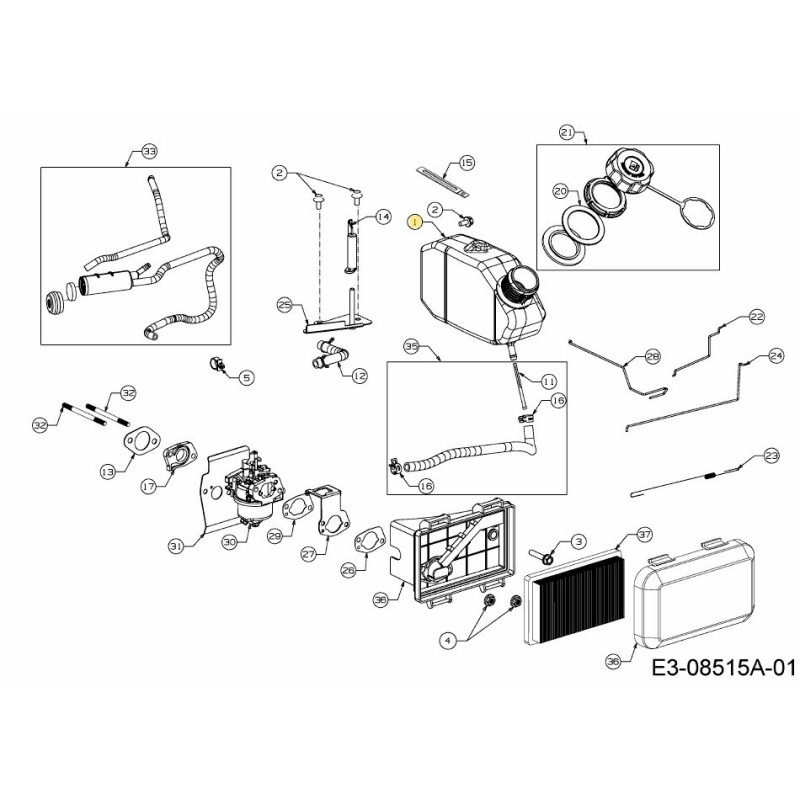 Kraftstofftank 2 Gallonen 631-04629 Original MTD Kraftstofftank 2 Gallonen 631-04629 Original MTD