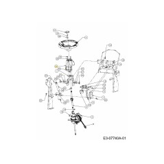 CONJUNTO DE DIRECCIÓN DE PEDESTAL 731-07815A ORIGINAL MTD
