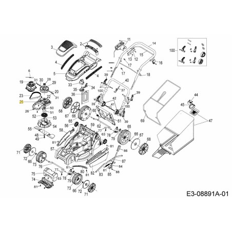 ALLOGGIAMENTO MOTORE E VENTOLA 731-10702 ORIGINALE MTD | Newgardenstore.eu