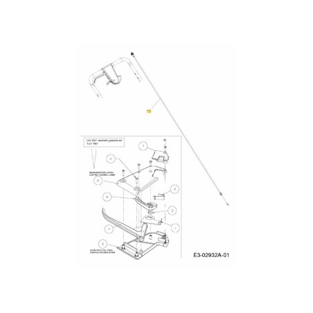 CBL:ADJ:SP 51.0" 746-0711B ORIGINAL MTD | Newgardenstore.eu