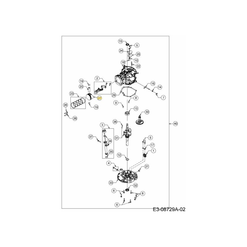 PISTÓN STIHL 751-15675 ORIGINAL MTD