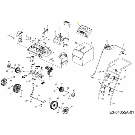 ALETA TRASERA - AMARILLA 731-10163 ORIGINAL MTD | Newgardenstore.eu