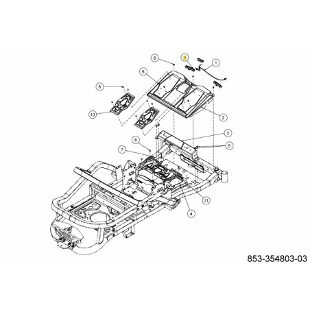 Boîtier de phare à DEL 731-26885 d'origine MTD | Newgardenstore.eu