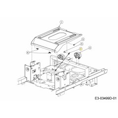 BASE DEL SEDILE CON SUPPORTO CAVO 746-06231 ORIGINALE MTD | Newgardenstore.eu